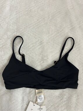 L*Space Hide tide Black bikini top - XS